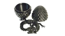 Surprise Dragon Egg with Flexi Leaf Dragon Fidget Toy - 3D Printed