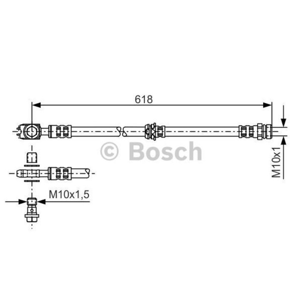 Bosch Bremsschlauch Bremsleitung Vorne FüR VW Passat Alltrack Variant-image