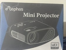 Mini Projector for iPhone, ELEPHAS 2023 Upgraded 1080P HD Projector, 8000L Porta