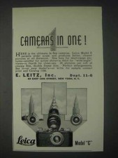1931 Leica Model C Camera Ad - 4 Cameras in One