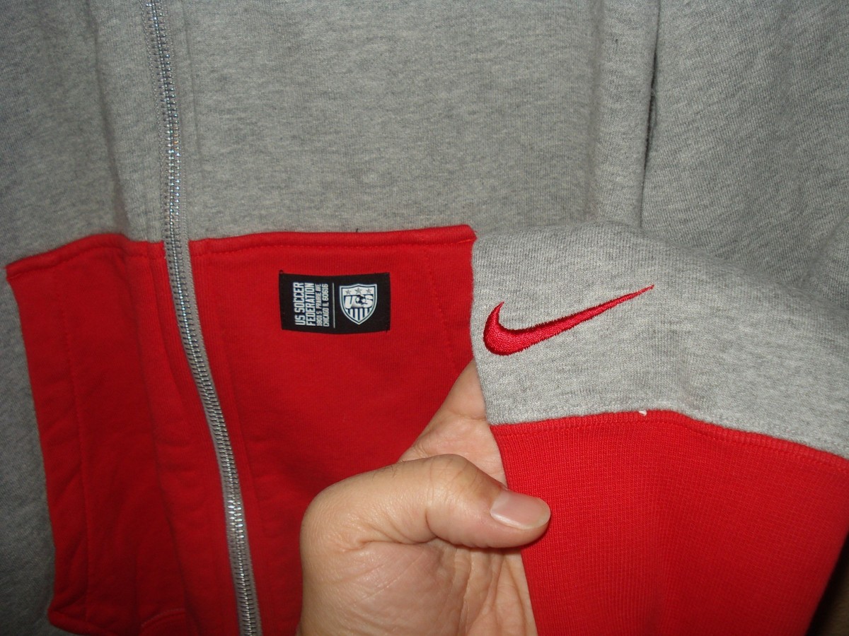 EUC MENS L LARGE NIKE TEAM USA US SOCCER FULL ZIP UP HOODIE SWEATSHIRT  HOODY | eBay