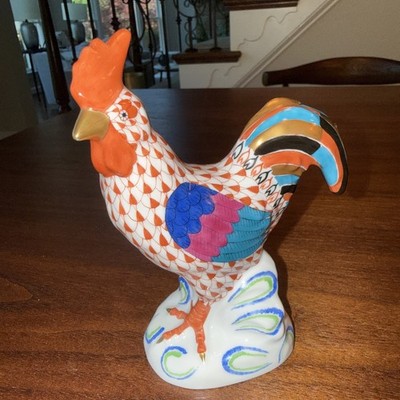 Herend Rust Rooster Figurine Multicolor 5032