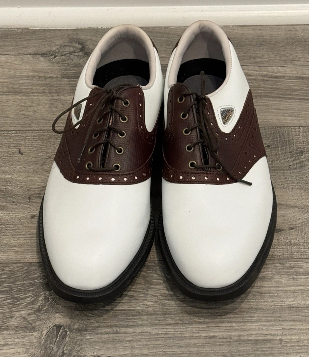 Footjoy DryJoys  Golf Shoes - White/brown/black Leather  10.5M #59774 FootJoy Golf Men main image 2