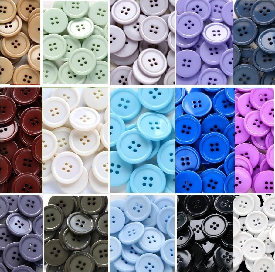 Craft-Ready 90 PCS Assorted Buttons 1" in 15 Colors - Perfect for Sewing - image 3 of 4