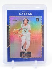 STEPHON CASTLE 2024-25 SELECT SCORE ROOKIE BLUE PRIZM /75 #10 SPURS Q5537