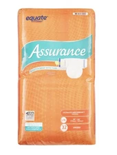 Equate Assurance Incontinence Underwear 32 Count L/XL Unisex