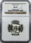 *1936 S WASHINGTON QUARTER* *NGC MS 65* NR #G3819