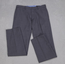 Banana Republic Modern Slim Fit Dress Pants Men's 32x32 Gray Flat Front Wool
