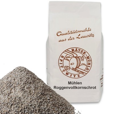 Roggenvollkorn-Schrot frisch aus der Rätze-Mühle Roggen geschrotet Roggenschrot
