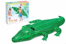 Intex Giant Crocodile Inflatable Ride On Pool Float 1.68m Kids Swimming Lilo