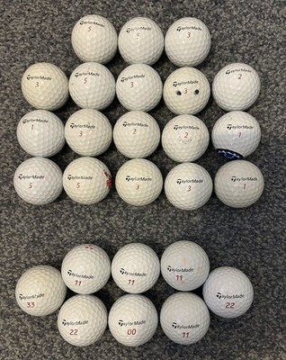 27 weiße fast neuwertige TaylorMade Lethal & RBZ Urethan (siehe Beschreibung) Golfbälle KOSTENLOSER VERSAND