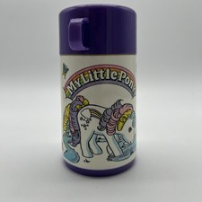 Termo lonchera Aladdin My Little Pony 1990 vintage con taza púrpura