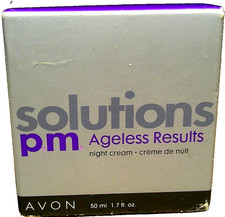 Avon Solutions Night Cream Ageless Results PM  50ml/1.7 fl oz NOS Made USA  1044