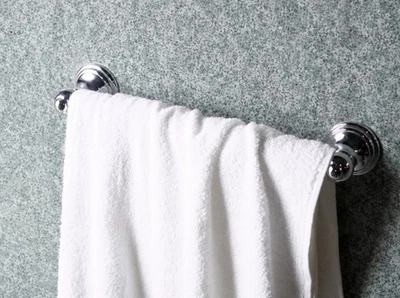 Haceka Allure Porte-Serviettes 60 cm Chrome Laiton Inoxydable, Montage Mur - Photo 1/4