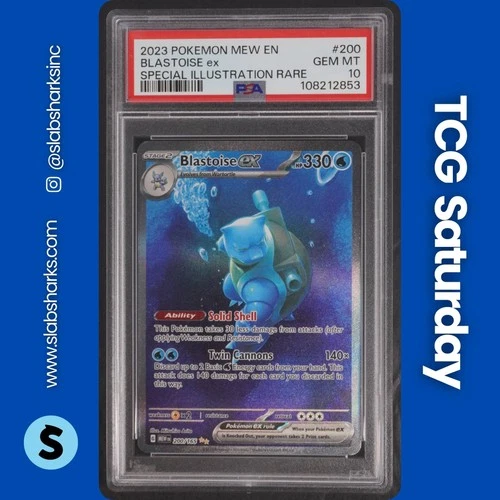 2023 POKEMON SV 151 #200/165 BLASTOISE EX SPECIAL ILLUSTRATION RARE PSA 10