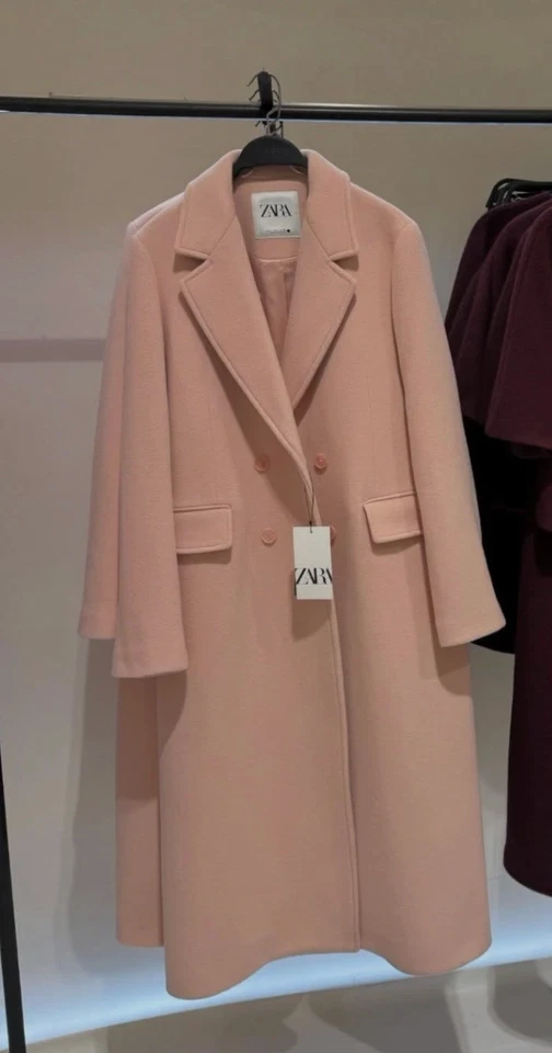 ZARA WOMAN SS25 WOOL BLEND DOUBLE BREASTED COAT ZW COLLECTION SIZE L REF2091/724 - Image 4 of 4