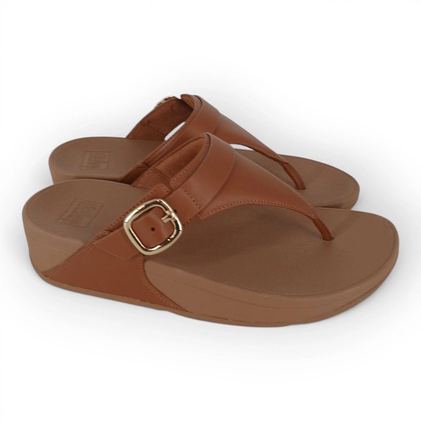 FitFlop Women's Lulu Adjustable Leather Toe-Post Sandals Size 9