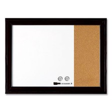 Quartet 79283 Combination Magnetic Dry Erase/cork Board, 23 X 17, Black Plastic