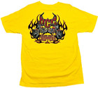 Orange County Choppers OCC Mens Large Motorcycle Biker Yellow T-shirt 2 Side New