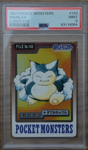 Snorlax #143 Carddass Pocket Monsters 1997 Japanese PSA 9