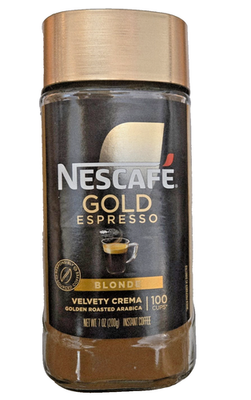 Nescafe Gold Espresso Blonde Velvety Crema Instant Coffee 7 oz