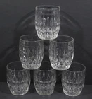 Lot of 6 VTG Jeanette Clear Windsor Diamond Water Drinking Glass Tumblers 4"