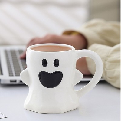 Festive Ghoul Porcelain Mugs Handle Holiday Gift