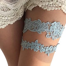 Taube Wedding Garter Set for Bride Stretchy Lace Leg Garter Floral Garters fo...