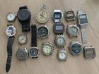 Vintage Watch Lot 19pcs Timex Casio Nelsonic Apollo For Parts or Repair Untested