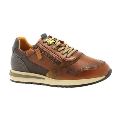 Ambitious Herren Leder Sneaker mit Schnürung und Reißverschluss
