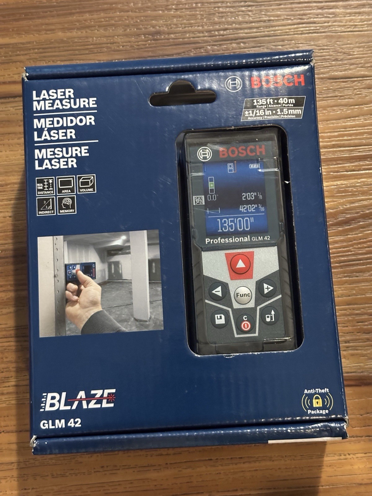 Bosch GLM 42 Blaze 135 Ft. Laser Measure with Color Display NEW!
