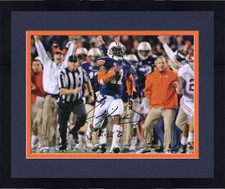Framed Chris Davis Auburn Tigers Signed 8x10 Running Photo with "Kick 6" Insc