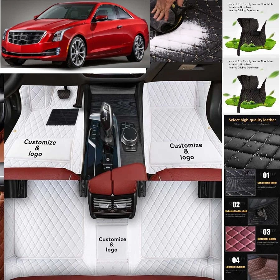 For Cadillac ATS coupe Car Floor Mats Carpets Cargo Liners Custom All Weather Foto 2 de 4