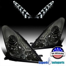 Fits 2000-2005 Toyota Celica Gt Gts Projector Headlights Led Bar Smoke 00-05