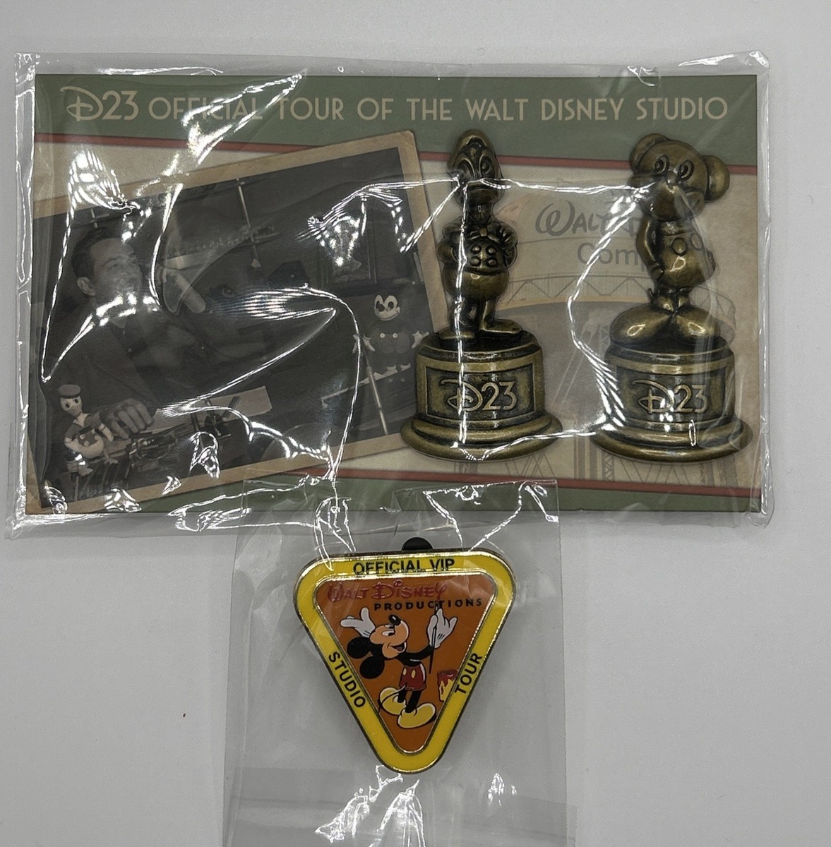 WALT DISNEY STUDIOS D23 PRIVATE TOUR PIN SET WITH MICKEY AND