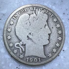 1901-O  Barber, Liberty Head, Morgan Half Dollar,  VG - Nice Coin!!