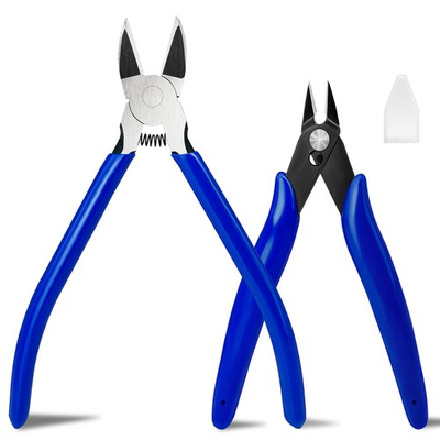 #ad 2 Pack Wire Cutters Set 6quot; and 5quot; Ultra Sharp Flush Cutters Carbon Steel Wire $9.14