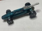 Vintage Hot Wheels Redline Brabham Repco F1  Bluegreen HK 1969 Black Interior