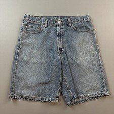 Vintage Levis 550 Shorts Mens 34 Blue Medium Wash Denim Relaxed Fit Skate Y2K