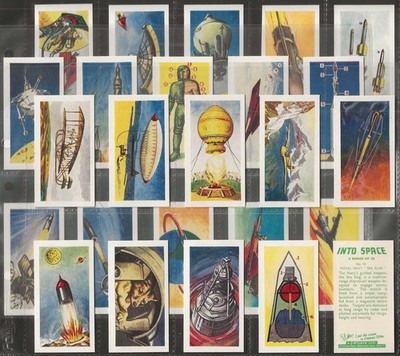 WILKIN-FULL SET- INTO SPACE 1960 (25 CARDS) EXCELLENT+++