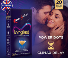 20 X KamaSutra Long Last Extended Pleasure Dotted Delay lubricant Condoms - UK
