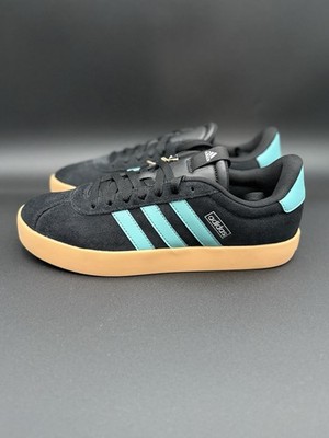 Adidas VL Court 3.0 Black Petroleum Green Mens Sneakers Shoes JR8653 G