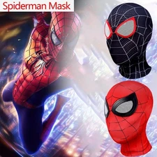 Spider-Man Miles Morales Mask Cosplay Superhero Costume Prop for Kids Adults