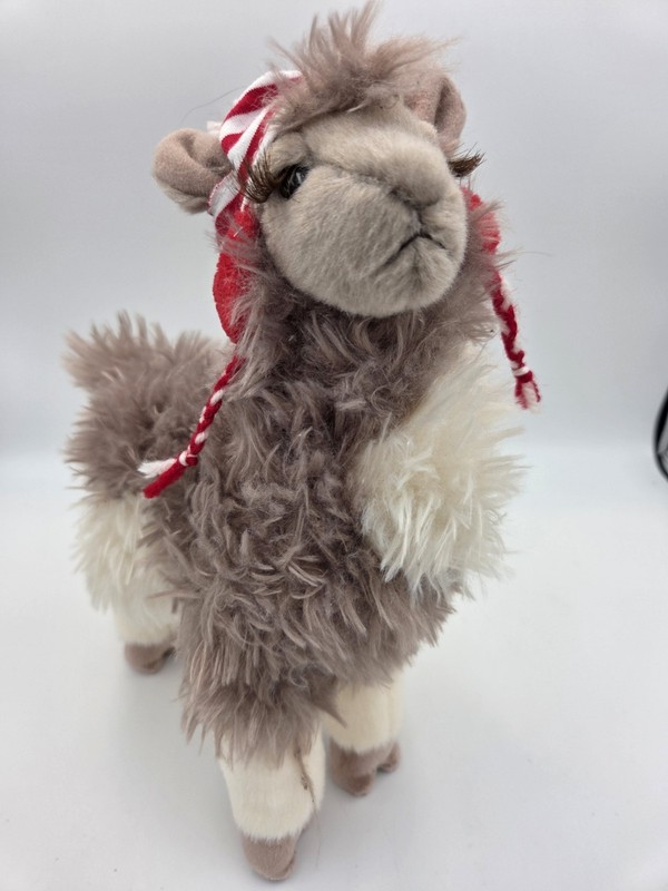 Douglas Zephyr Llama With Ear muff Hat Plush 2018 Stuffed Animal Toy 10" NWT