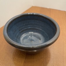 Jugtown Ware Pottery Bowl Blue Glazed Decorative Serving Vintage 1994 NC Pottery