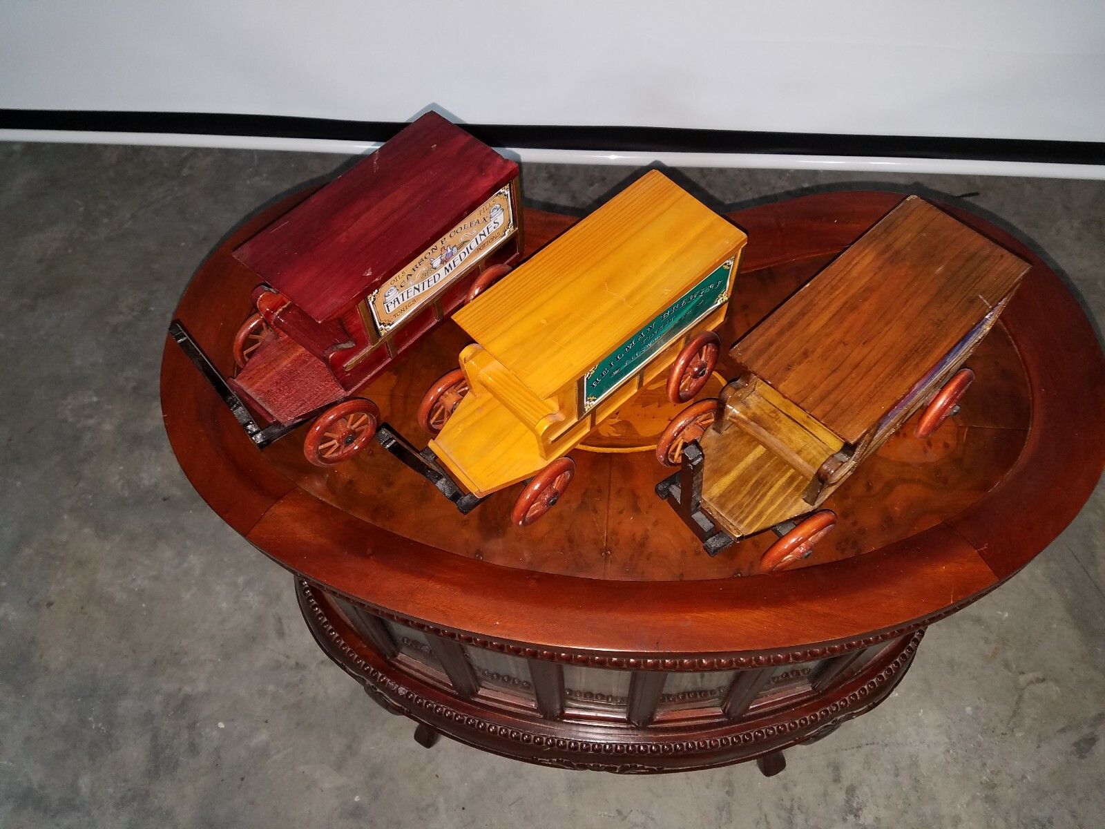 Vintage Wagon Advertising Wood Toys Old Lot 3 Carriages Antique Toys ...