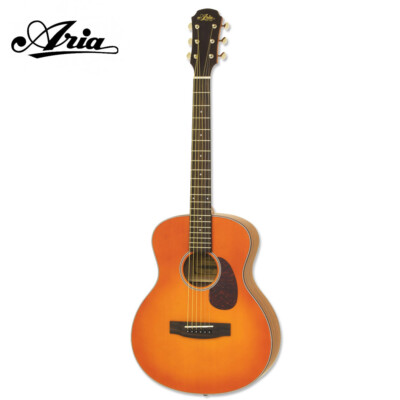 Aria 151 Lil' Aria Spruce Top Acoustic Guitar Matte Orange Sunburst ARIA151-MTOS