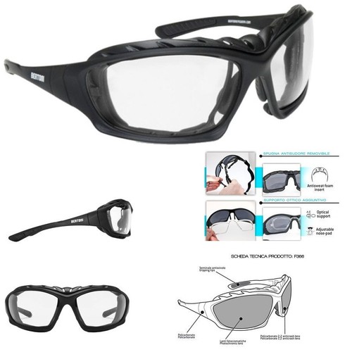 OCCHIALI Moto BERTONI F366A per skydiving, sci fotocromatiche  antiappannamento | eBay
