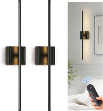 Battery Operated Wall Sconces Set of 2, 6000Mah Rechargeable Wall Sconce Not Har