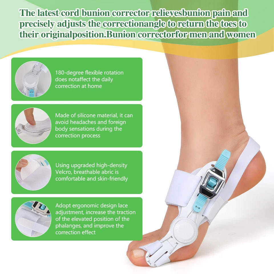Hallux Valgus Bunion Corrector Splint Big Toe Straightener Pain Relief Women Men - Image 2 of 4